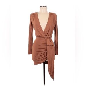 JLUXLABEL Chic Tan Long Sleeve Dress